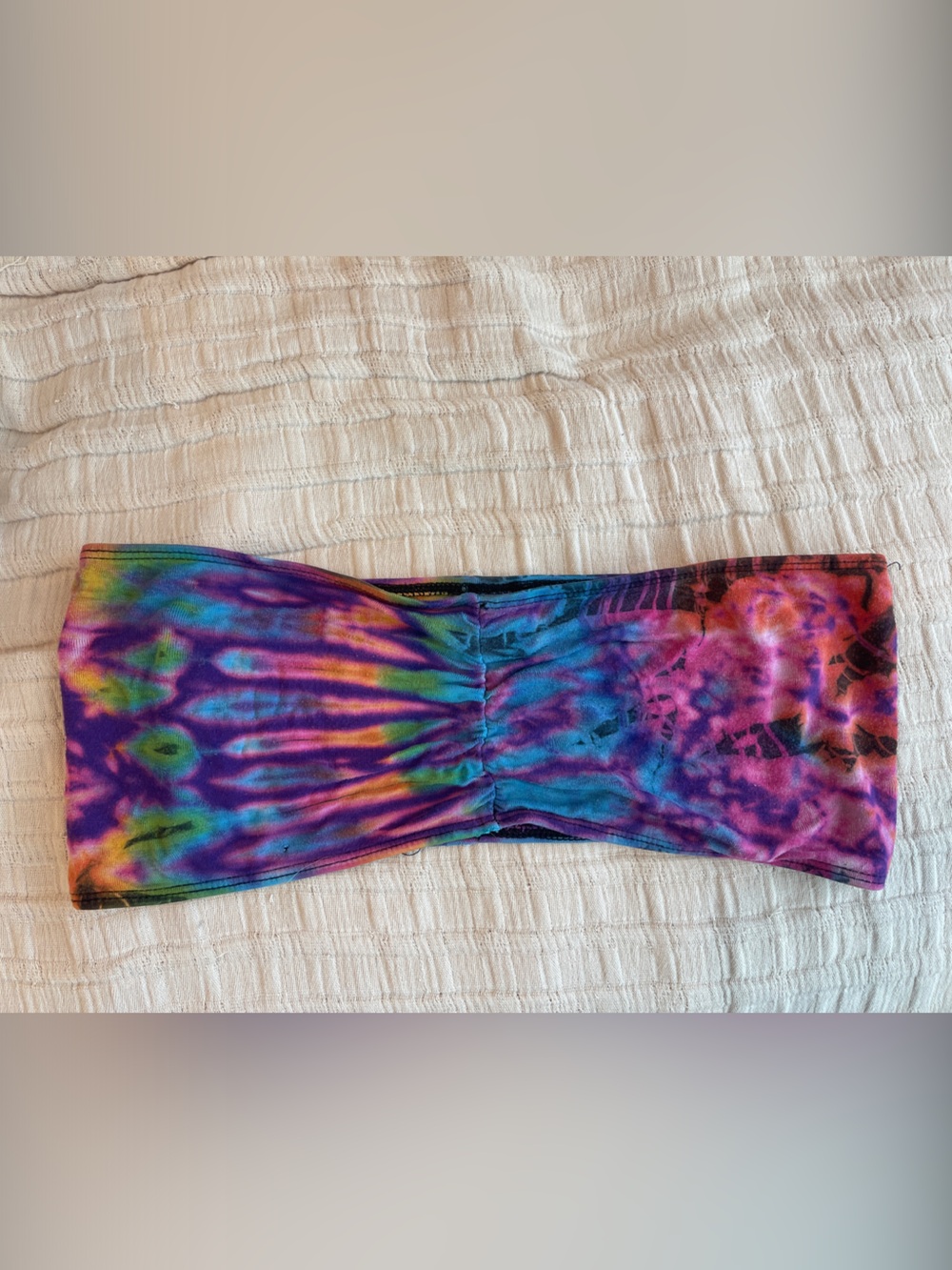 Tie-Dye Bandeau Tube Top - Multicolor